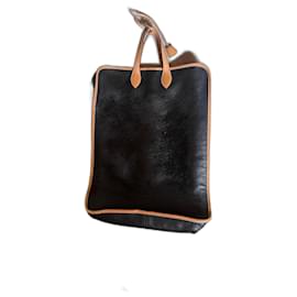 Borsone Hermès in pelle color ebano