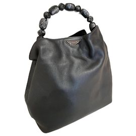 Borsa a mano Christian Dior Malice Paerla in agnello grigio
