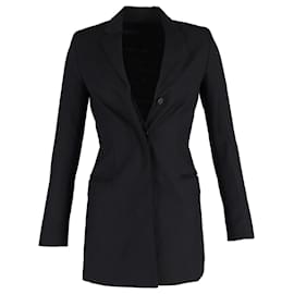 Giacca lunga Center Twill di Acne Studios in cotone nero
