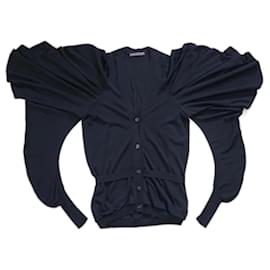 Alexander McQueen Schwarze Strickjacke mit Übergroßen Schultern - Alexander Mcqueen