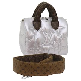 LOUIS VUITTON Linylon Speedy Bandouliere 25 bag 2modo Argento M20973 auth 68692S