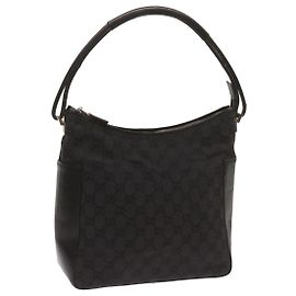 Gucci Borsa a tracolla in tela GG nera 001 3766 2123 auth 68595