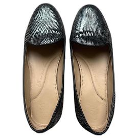 Pantofole Chatelles in camoscio nero e argento 37