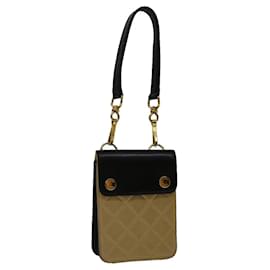 CHANEL Borsa a mano Matelasse Pelle Beige CC Auth 68905UN