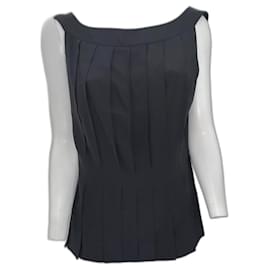 Top de seda negro Louis Vuitton