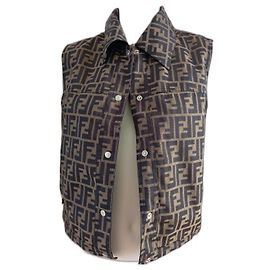 Fendi Ärmellose Weste mit Monogramm