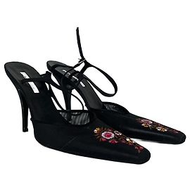 Scarpe con tacco ricamate Oscar De La Renta