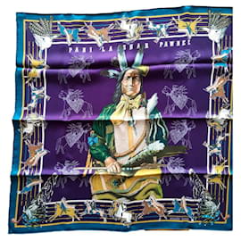 Sciarpa Hermès Pani La Shar Pawnee in seta 70x70 cm
