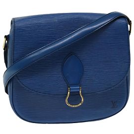 LOUIS VUITTON Epi Saint Cloud GM Borsa a tracolla Blu M52195 LV Aut 70023