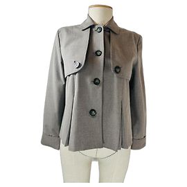 Michael Kors Plissierte Swing-Jacke Grau S