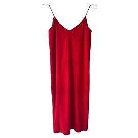 Autre Marque Vakko Rotes Wildlederkleid, S