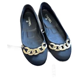 Bailarinas Chanel de piel negra