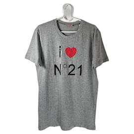 No 21 T-Shirt aus Baumwolle Grau