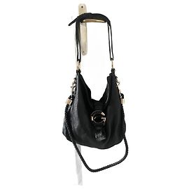 Borsa Gucci G Wave in pelle nera