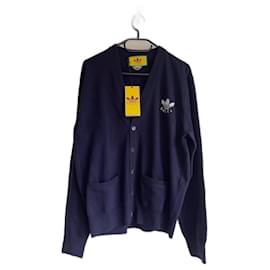 Gucci x Adidas Strickjacke aus Wolle marineblau