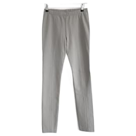 Pantalones ajustados de punto doble mate en gris Zing de Donna Karan.