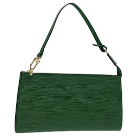 Estuche LOUIS VUITTON Epi Pochette Accessoires Verde M52984 LV Auth 69826