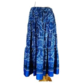 Lauren Ralph Lauren Falda Maxi Paisley Azul Cobalto