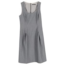 Vestido recto sin mangas Hugo Boss en lana gris