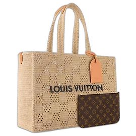 Borsa Louis Vuitton Shopper MM Damier Raffia Beige