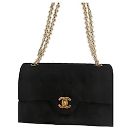 Chanel Classique Timeless Petit borsa a spalla nera tela