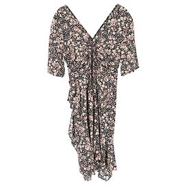 Minivestido estampado Isabel Marant de viscosa negra