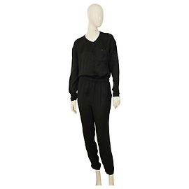 Mono negro de cupro con manga larga American Vintage S