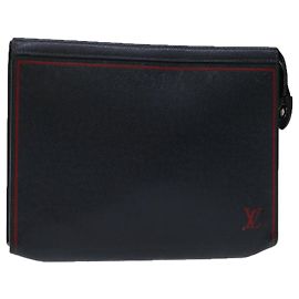 LOUIS VUITTON Taiga Pochette Voyager MM Pochette Blu Marine M63394 auth 70038
