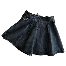 Burberry Jeansrock plissiert blau