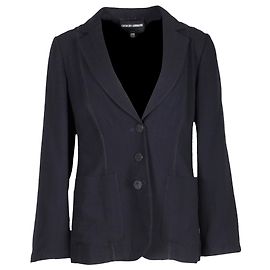 Blazer monopetto Giorgio Armani in viscosa Blu Navy