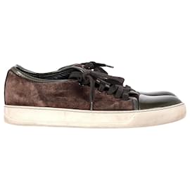 Lanvin Classic Tennis Sneakers aus braunem Wildleder