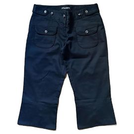 Dolce & Gabbana Pantalones Capri negros vintage de algodón Dolce&Gabbana FW06