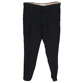 Chloé Calça Straight Leg em Lã Preta