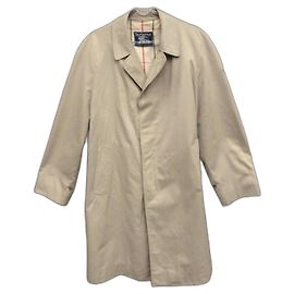 Burberry Raincoat Beige Cotton Gabardine