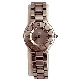 Cartier 21 Uhr aus Stahl Silber