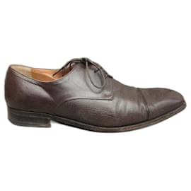 Scarpe Derby Moreschi in pelle marrone