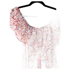 Vanessa Bruno Athe Vintage 1970Kleid aus durchsichtiger Gaze mit Blumenmuster