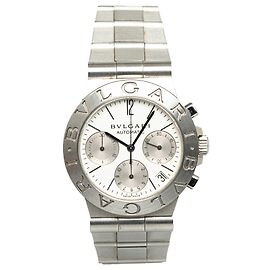 Bulgari Reloj Diagono automático plateado de acero inoxidable Bvlgari
