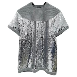 Paris / London Pailletten-Pullover - Chanel