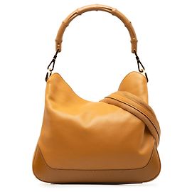 Borsa Gucci Diana in pelle marrone bambù marrone