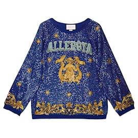 6K$ Mauerwerkssymbole bestickter Pullover - Gucci
