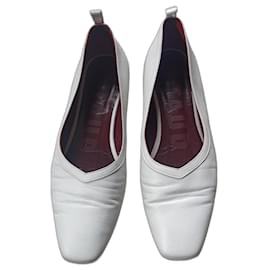 Ballerine Staud in pelle bianca