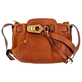 Bolso bombonera Chloé Owen en cuero marrón
