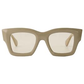 Jacquemus Baci-Sonnenbrille aus beigem Acetat