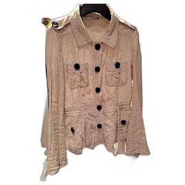 Comptoir Des Cotonniers Sahariana Jacke Leinen Eggshell