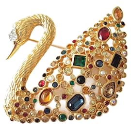 1995 - Spilla iconica decorata con cristalli Swarovski.