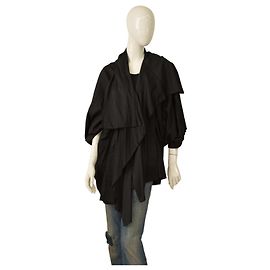 Autre Marque Cárdigan Chic & Simple negro con detalle de encaje