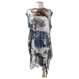 Vestido oversize Diesel de algodón multicolor