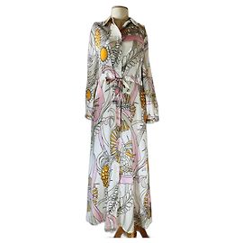 Autre Marque Vestido maxi de seda rosa Hearts' Matter