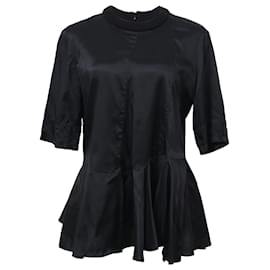 Blusa Marni Peplum de nailon negro